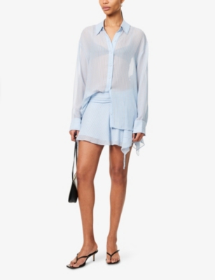 BEC & BRIDGE: Anise Stripe Long-Sleeve Chiffon Shirt