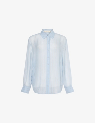 BEC & BRIDGE: Anise Stripe Long-Sleeve Chiffon Shirt