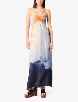 Maje Ryedine Cutout Maxi Dress