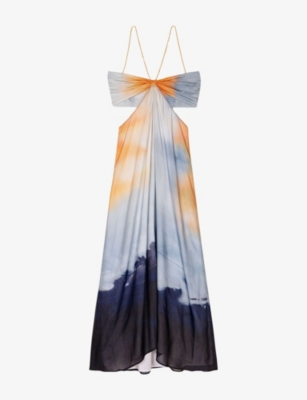 Maje Ryedine Cutout Maxi Dress