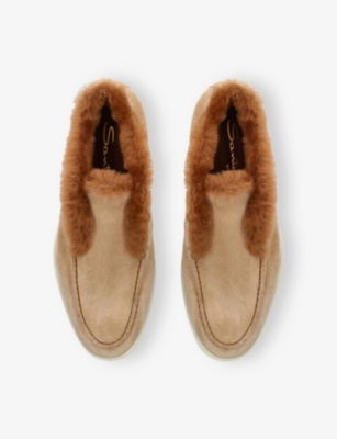 Shop Santoni Womens  Fortune Suede Ankle Boots