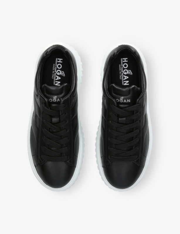 H-Stripes Branded Leather Low-Top Trainers