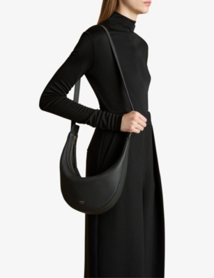 Khaite Womens Augustina Leather Hobo Bag Black In Black