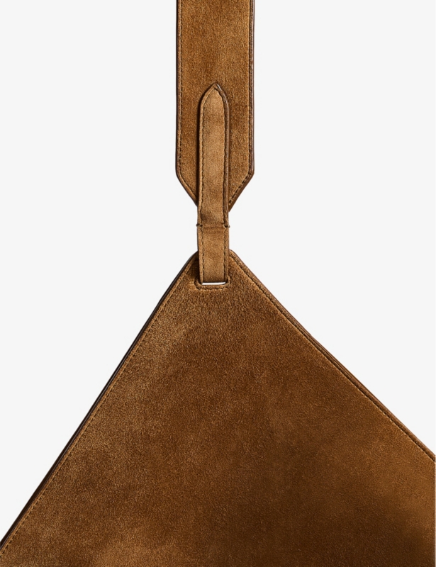 Lotus Medium Suede Tote Bag