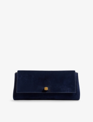 KHAITE: Audrey Suede Clutch Bag
