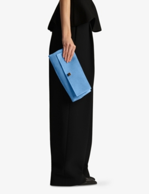 KHAITE: Audrey Suede Clutch Bag