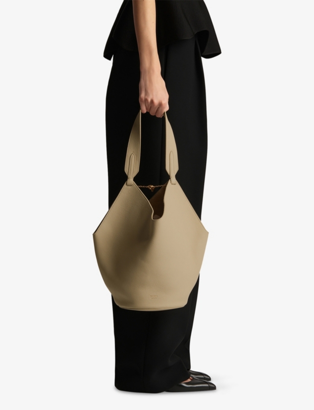 Lotus Small Leather Tote Bag