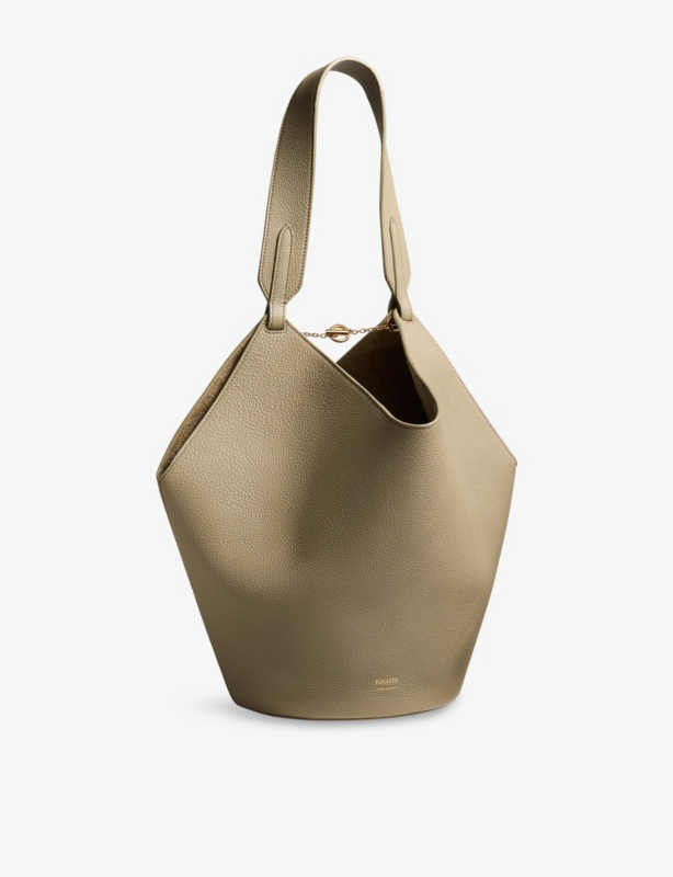 Lotus Small Leather Tote Bag