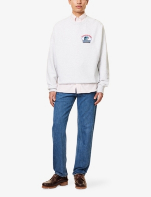 LOUVOIS BIARRITZ: Fisherman Crewneck Cotton-Jersey Sweatshirt