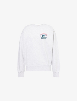 LOUVOIS BIARRITZ: Fisherman Crewneck Cotton-Jersey Sweatshirt