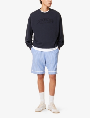 LOUVOIS BIARRITZ: Arch Crewneck Cotton-Jersey Sweatshirt