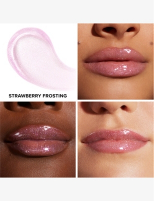 Too Faced Kissing Jelly Lip Oil Gloss 5ml Strawberry Frosting In Strawberry Frosting