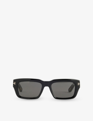 TOM FORD: TF1203 Icon Rectangle-Frame Acetate Sunglasses