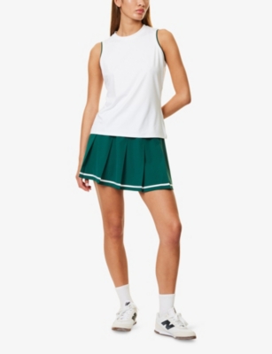 Varley Clarendon 2.0 High Rise Skort In Forest/white