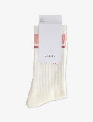 VARLEY: Lamar Club Stripe-Trim Cotton-Blend Sockd