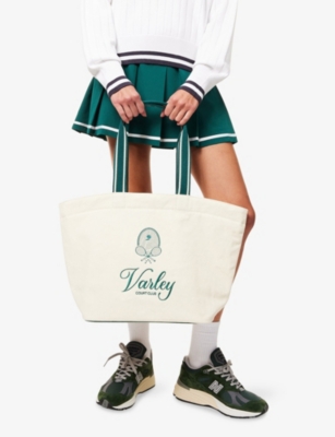 VARLEY: Robinson Canvas Club Cotton Tote Bag
