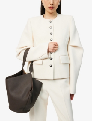 KHAITE: Lotus Small Leather Tote Bag