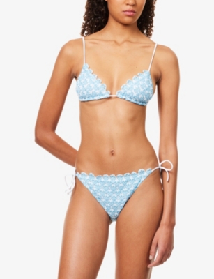 MISSONI: Bi-Colour Metallic-Knit Bikini Set