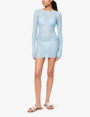 MISSONI: Slim-Fit Long-Sleeves Knitted Mini Dress