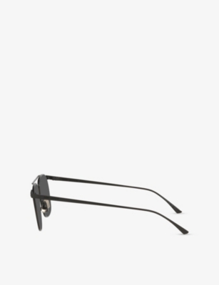 Saint Laurent Womens Sl796 Vincent Pilot-frame Metal Sunglasses Black In Black