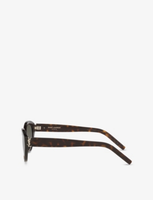 Saint Laurent Womens Brown Slm148 Cat Eye-frame Acetate Sunglasses In Brown