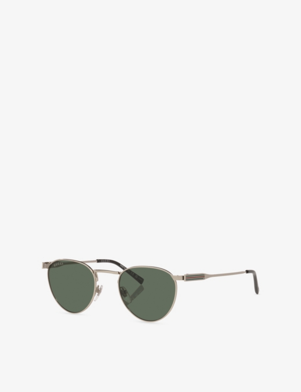 GG1875S Oval-Frame Metal Sunglasses