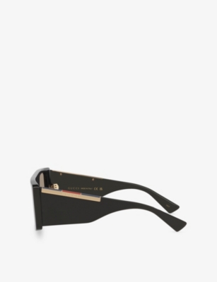 Gucci Womens Gg1888s Square-frame Acetate Sunglasses Black In Black