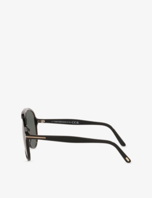 TOM FORD: TR001986 Vladimir Pilot-Frame Acetate Sunglasses