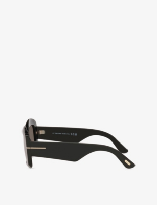 Tom Ford Womens Black Tr001992 Venetia Rectangle-frame Acetate Sunglasses In Black