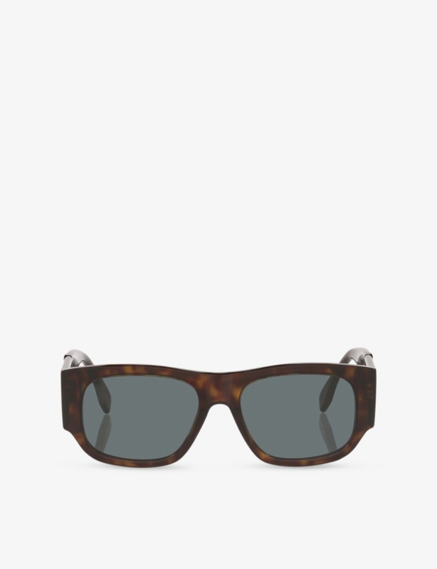 FE40156I Fendi Diagonal Rectangular-Frame Acetate Sunglasses