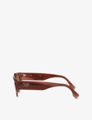 Fendi Womens Pink Fe40163u Cat-eye Acetate Sunglasses In Pink