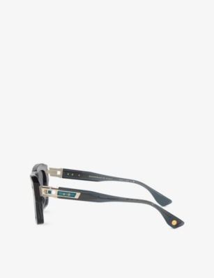Dita Womens Silver D4000474 Grandmaster-eight Rectangular-frame Acetate Sunglasses In Silver