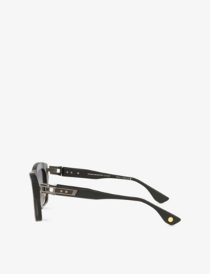 Dita Womens Black D4000474 Grandmaster-eight Rectangular-frame Acetate Sunglasses In Black