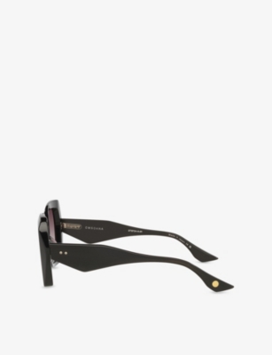 Dita Womens Black D4000482 Omsoana Irregular-frame Acetate Sunglasses In Black
