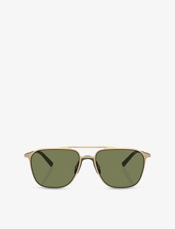 AR6110 Metal Square-Frame Sunglasses