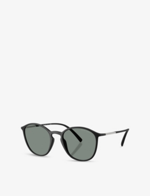 Giorgio Armani Womens Black Ar8233u Phantos-frame Injected Sunglasses In Black