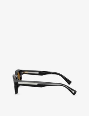 Brunello Cucinelli Womens Black Bc4018s Jared Rectangle-frame Acetate Sunglasses In Black