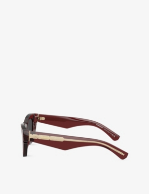 Burberry Womens Red Be4454 Cat-eye Acetate Sunglasses In Red