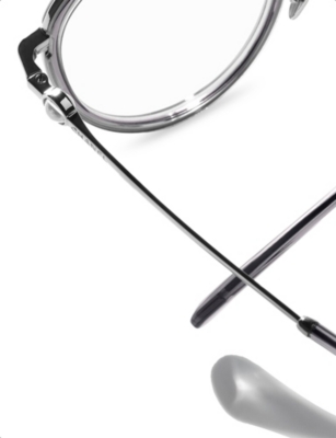 Pre-owned Chanel Womens Grey Ch2220 Pantos-frame Metal Optical Glasses