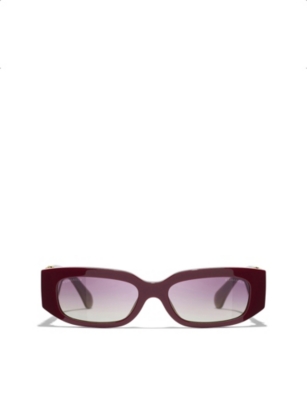 CHANEL: CH5544 Rectangle Acetate Sunglasses