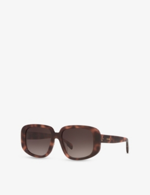 Celine Womens Brown Cl40299u Square-frame Tortoiseshell Acetate Sunglasses