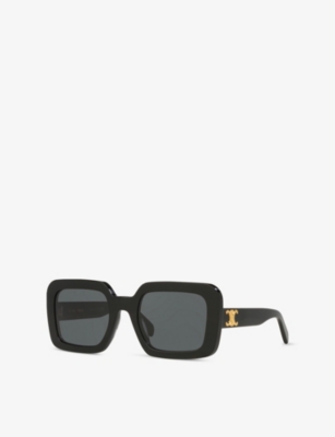 Celine Womens Black Cl40304u Square Acetate Sunglasses