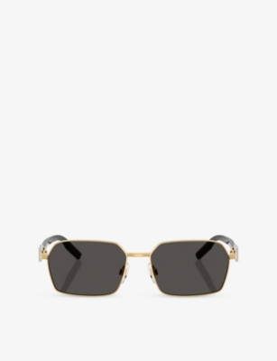 Dolce & Gabbana: DG2316 Irregular-Frame Metal Sunglasses