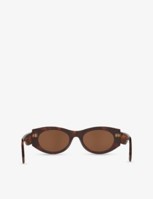 Fendi Womens Brown Fe40125i Cat-eye Tortoiseshell Acetate Sunglasses