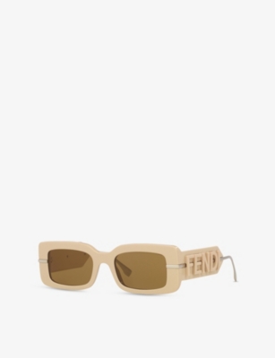 Fendi Womens Brown Fe40133i Square-frame Acetate Sunglasses
