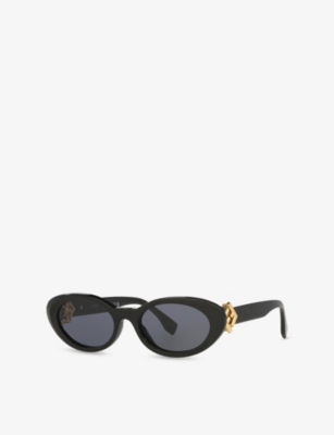 Fendi Womens Black Fe40140u Cat-eye Acetate Sunglasses