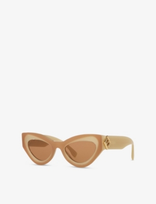 Fendi Womens Brown Fe40146i Cat-eye Acetate Sunglasses In Brown