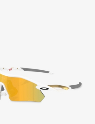 Oakley Womens White Oo9495d Radar® Plate​ Nylon Sunglasses In Yellow