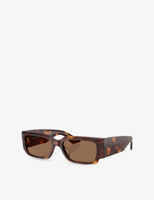 Oliver Peoples Womens Brown Ov5583su 1995 Rectangle-frame Tortoiseshell Acetate Sunglasses