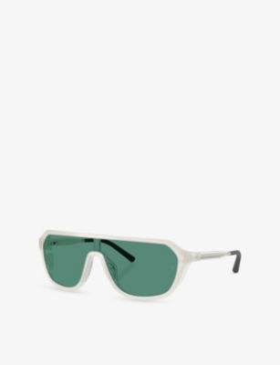 Oliver Peoples Womens White Ov5591su R-2 Shield-frame Acetate Sunglasses